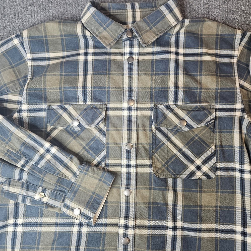 Rag & Bone Mens Plaid Heavyweight Twill Shirt Longsleeve Snap Front Size Large